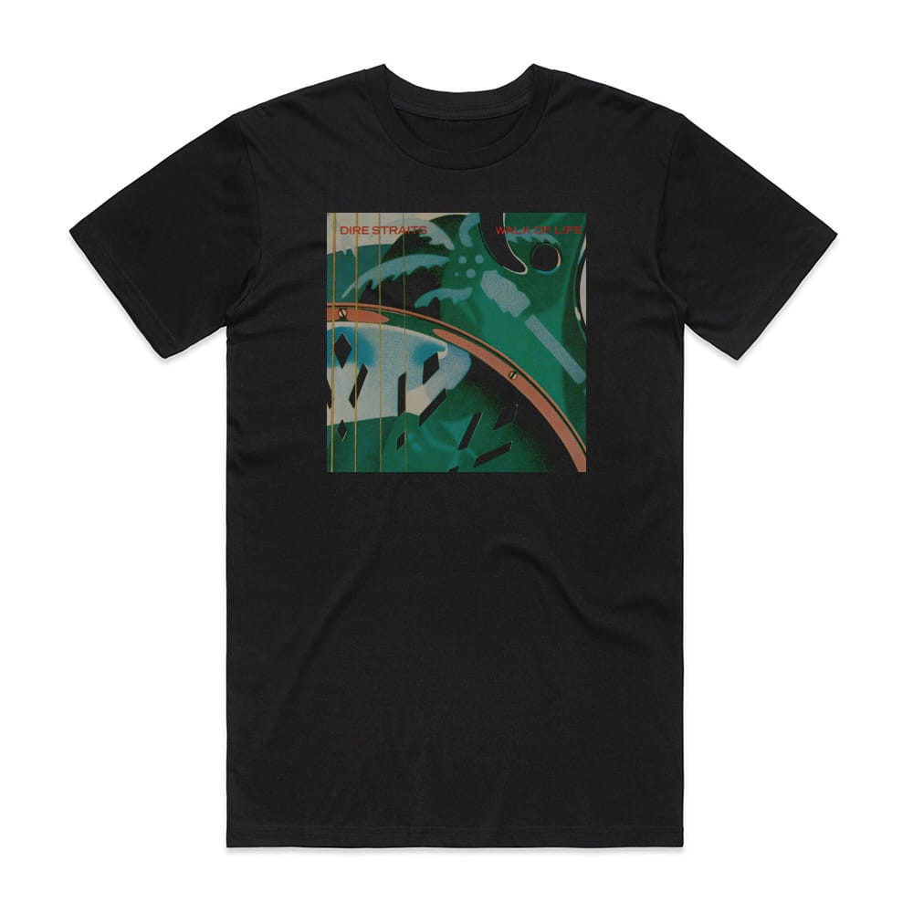 Dire Straits Walk Of Life 1 Album Cover T-Shirt Black